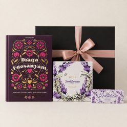 Drága Édesanyám ajándékcsomag édesanyáknak irodalmi kötettel, levendulás szív formacukorral és levendulás magbonbonnal