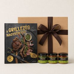 Grillezés nagykönyve ajándékcsomag Rolf Elsebusch grillkönyvvel, bio habanero, indiai és zöld jalapeno chiliválogatással