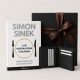 Jó vezetőknek ajándékcsomag Simon Sinek vezetői könyvvel és fekete James Hawk slim bőrpénztárcával