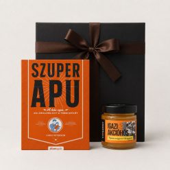Szuperapu az igazi akcióhős ajándékcsomag Chris Peterson könyvvel és nyers vegyes virágmézzel
