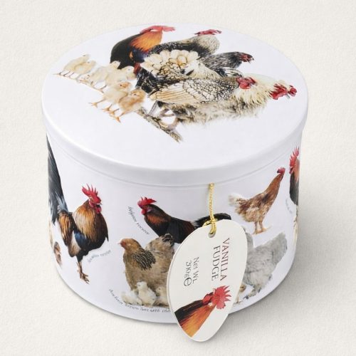 Gardiners 'Tyúkok' vaníliás skót puha karamella 200g-os vidéki stílusú díszdobozban, kézműves recept alapján.