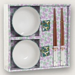 6 darabos Madera porcelán sushi készlet két főre, díszdobozos csomagolásban.