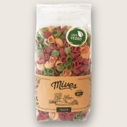 Míves Tészta 33% zöldségpürével készült csíkos kosárka tészta 400 grammos csomagban
