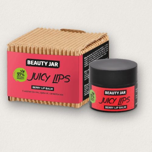 BEAUTY JAR JUICY LIPS bogyós gyümölcsös ajakbalzsam 5 vadbogyó kivonattal és jojobaolajjal