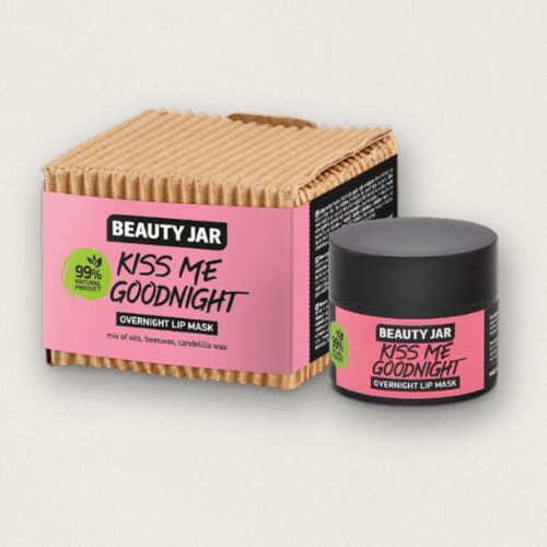 BEAUTY JAR KISS ME GOODNIGHT éjszakai ajakmaszk természetes olajokkal és viaszokkal 15 ml