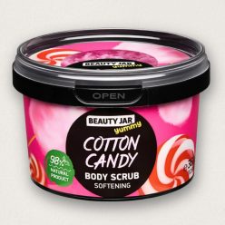 BEAUTY JAR YUMMY COTTON CANDY vattacukor illatú bőrpuhító testradír kókuszolajjal és shea vajjal