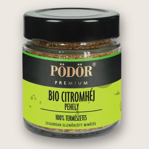 Pödör bio citromhéj pehely 70 grammos visszazárható üveges kiszerelésben