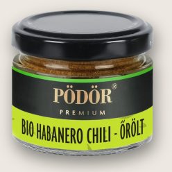 Pödör Bio őrölt habanero chili 30 grammos üveges kiszerelésben