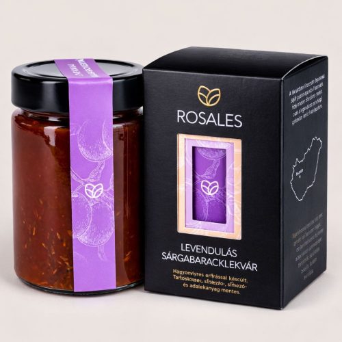 Rosales levendulás sárgabarack desszertlekvár 370 ml-es üvegben