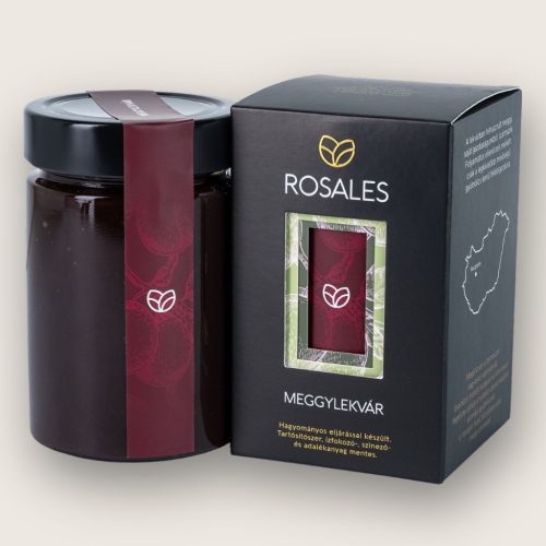 Rosales adalékmentes sűrű meggylekvár 370 ml-es üvegben