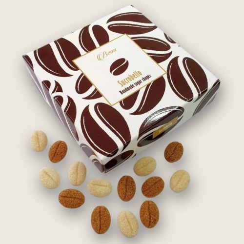 Sucrobello kávébab formájú kézműves nádcukor 60 darabos csomagolásban kávéhoz