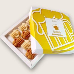 Sucrobello sörös korsó formájú kézműves nádcukor 24 darabos kreatív csomagolásban