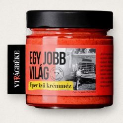 Virágbéke EGY JOBB VILÁG eper ízű krémméz 100% természetes magyar termelői méz stílusos üvegben